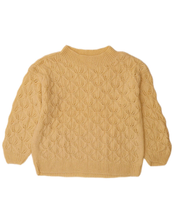 VINTAGE Womens Turtle Neck Jumper Sweater UK 14 Large Beige