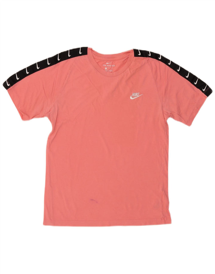 NIKE Mens Graphic T-Shirt Top Small Pink Cotton
