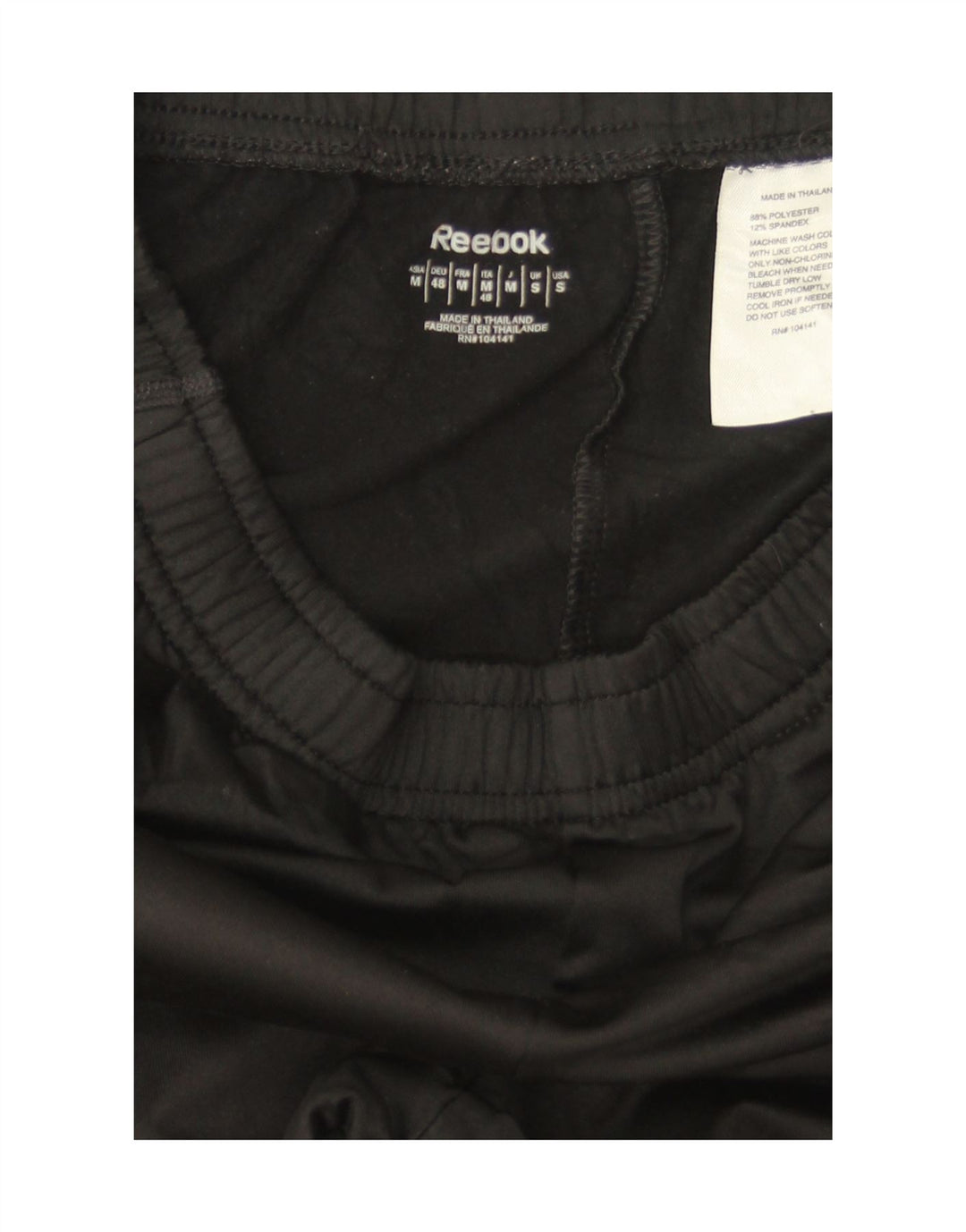 REEBOK Mens Tracksuit Trousers Small  Black Polyester
