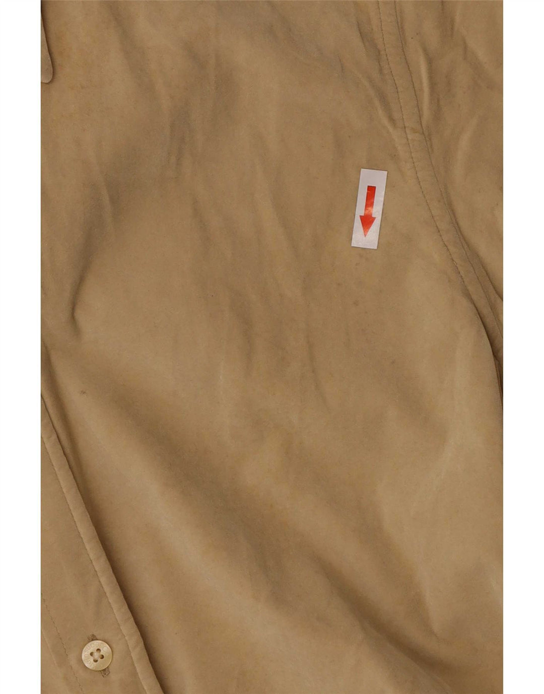 Calvin Klein Jeans Mens Shirt Large Beige Viscose