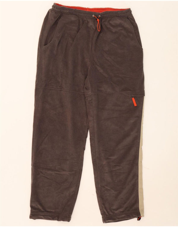 Lotto Mens Velour Tracksuit Trousers UK 42/44 XL Brown Colourblock