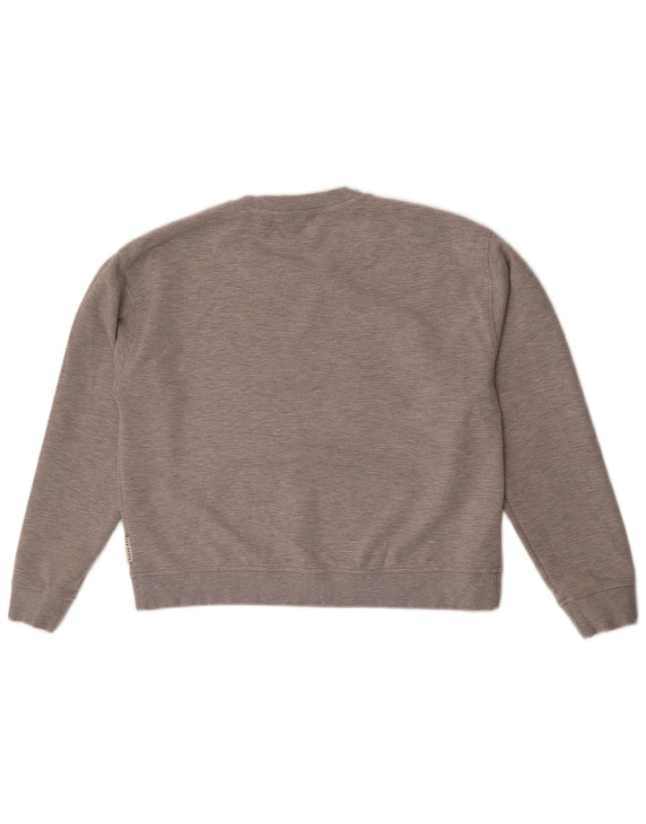 Ted Baker Womens Graphic Sweatshirt Jumper Size 4 Large Grey Flecked