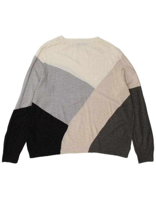 Marks & Spencer Womens Boat Neck Jumper Sweater UK 16 Large Grey