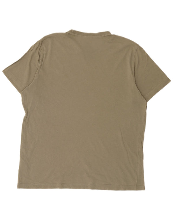Nike Mens T-Shirt Top Large Khaki Cotton