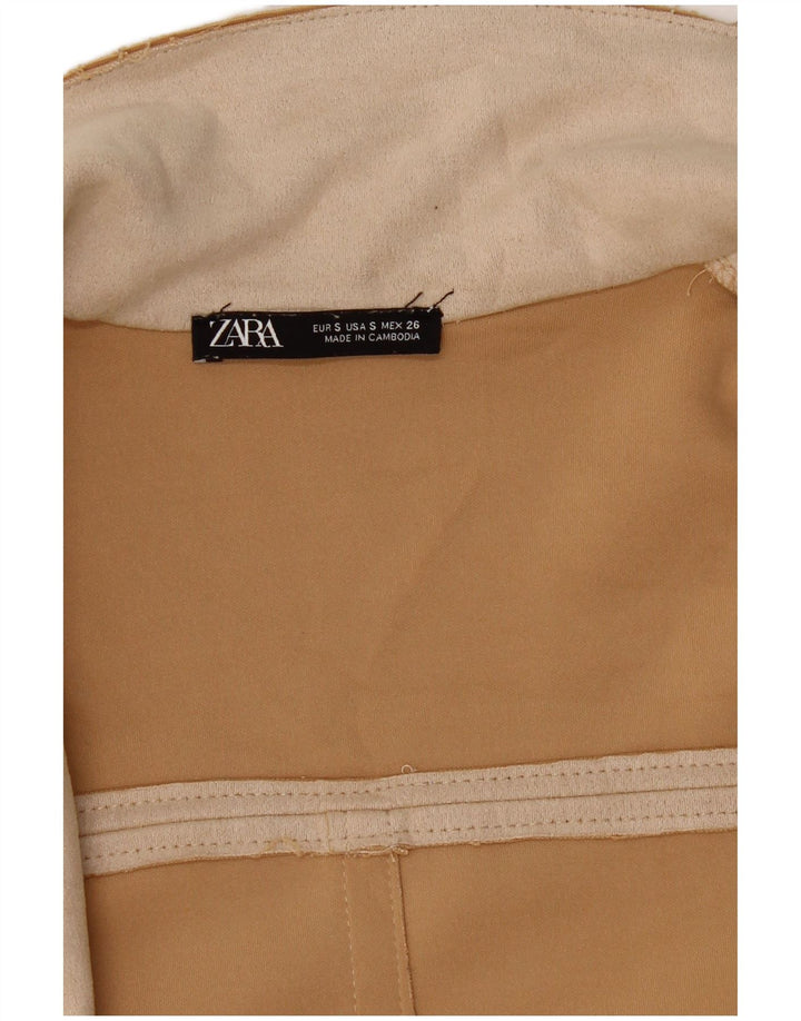 Zara Womens Overcoat UK 10 Small Beige