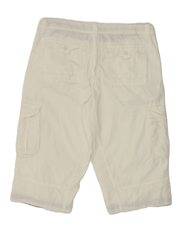 JULES Womens Bermuda Cargo Shorts W38 XL White Cotton Vintage Jules and Second-Hand Jules from Messina Hembry 