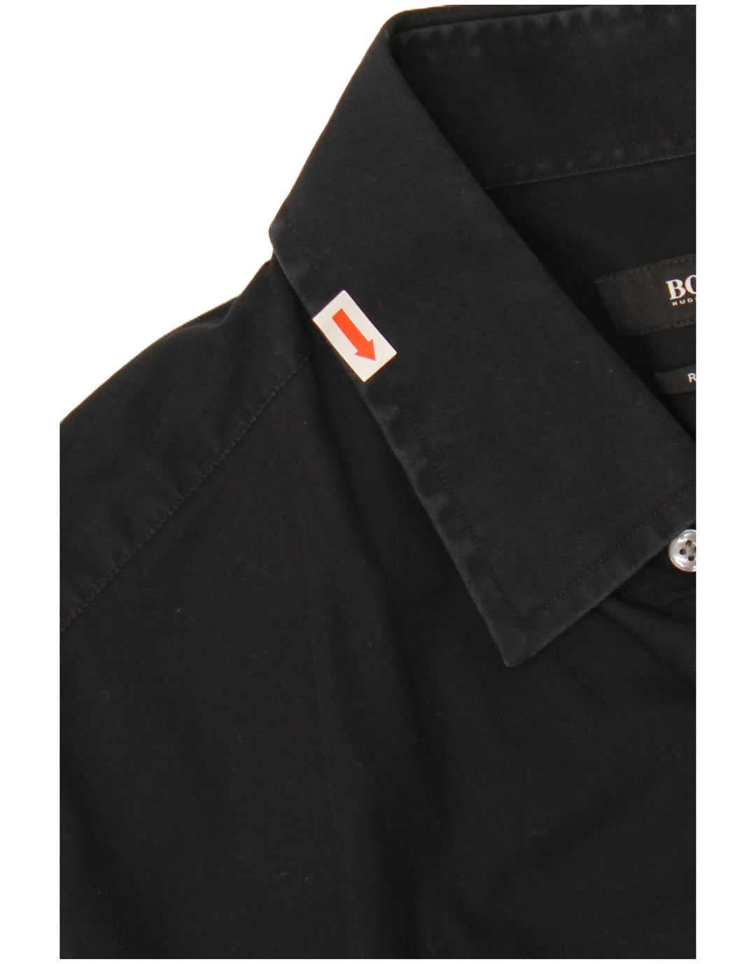 HUGO BOSS Mens Regular Fit Shirt Size 16 1/2 42 Large Black