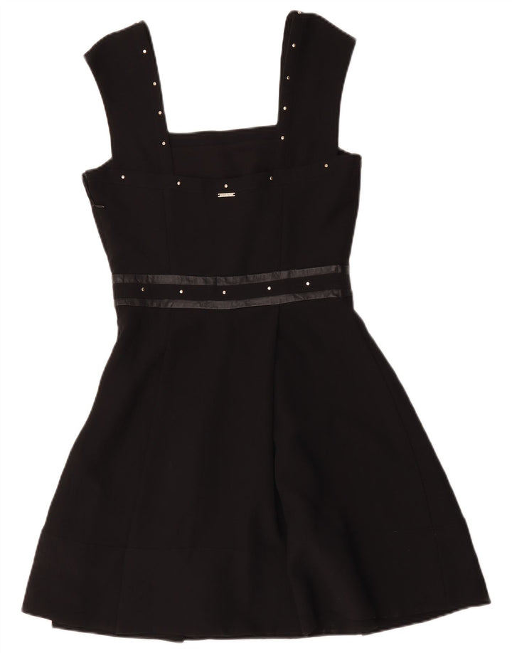Liu Jo Womens Sleeveless A-Line Dress IT 40 Small Black Polyester