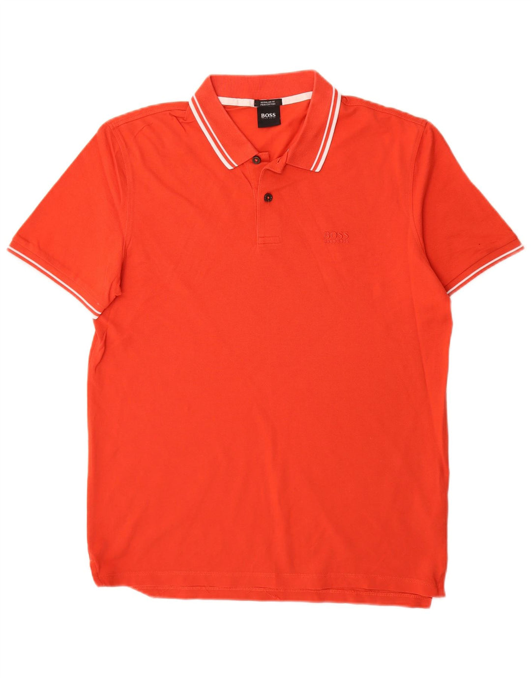 Hugo Boss Mens Regular Fit Polo Shirt Medium Red Cotton