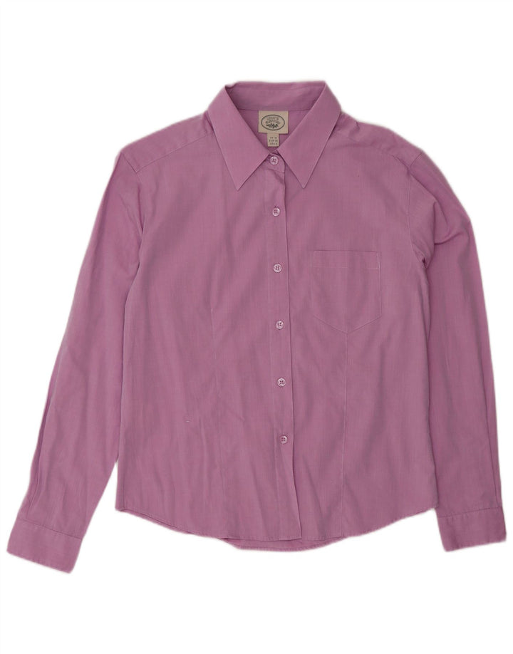 LAURA ASHLEY Womens Shirt UK 10 Small Purple Cotton