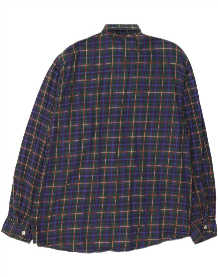 NEW CHAPTER Mens Amsterdam Shirt Large Blue Check Vintage New Chapter and Second-Hand New Chapter from Messina Hembry 