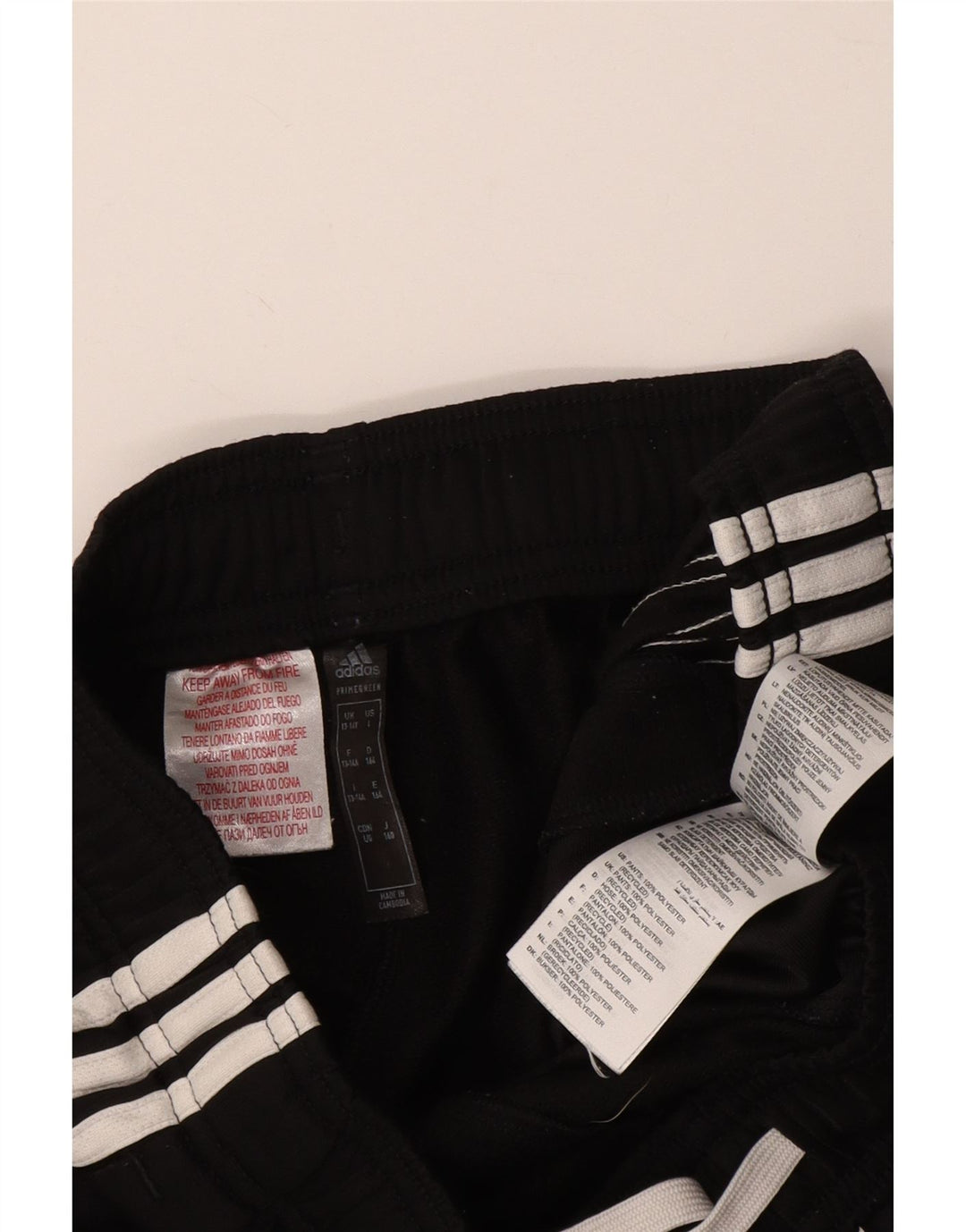 ADIDAS Boys Tracksuit Trousers Joggers 13-14 Years  Black Polyester