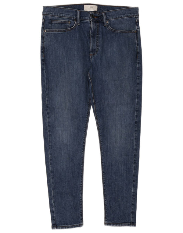 Marks & Spencer Mens Skinny Jeans W32 L29 Blue Cotton