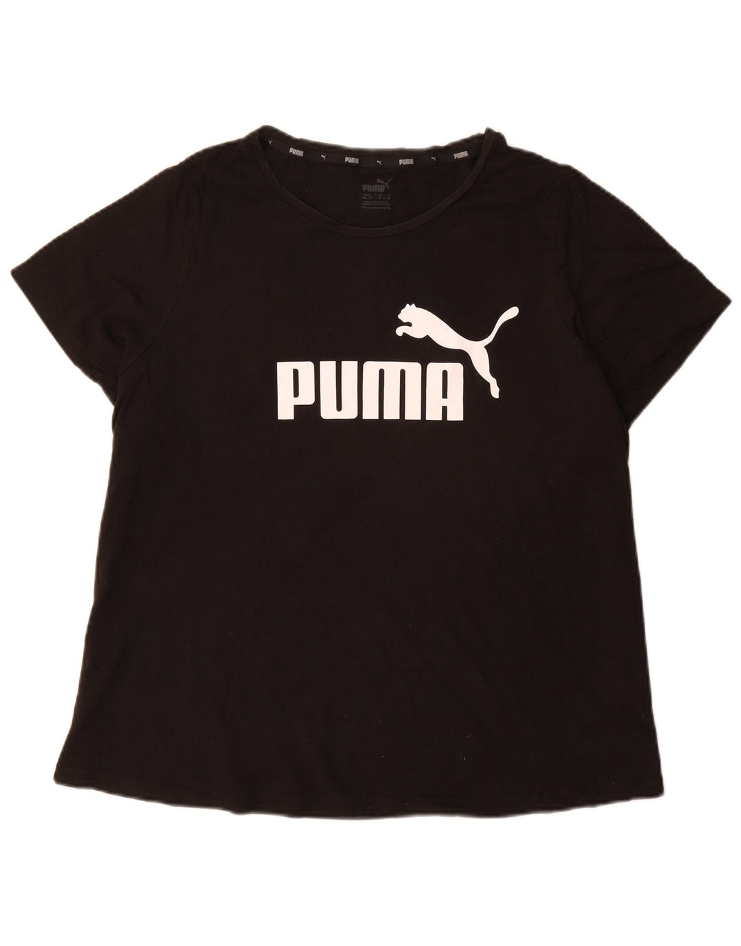Puma Womens Graphic T-Shirt Top UK 20 2XL Black