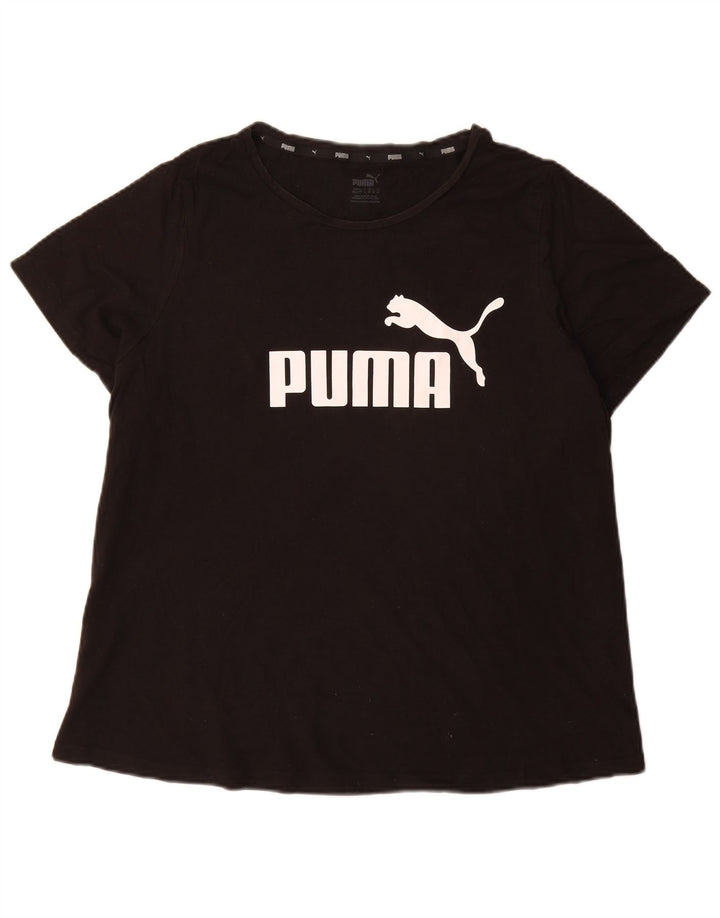 Puma Womens Graphic T-Shirt Top UK 20 2XL Black