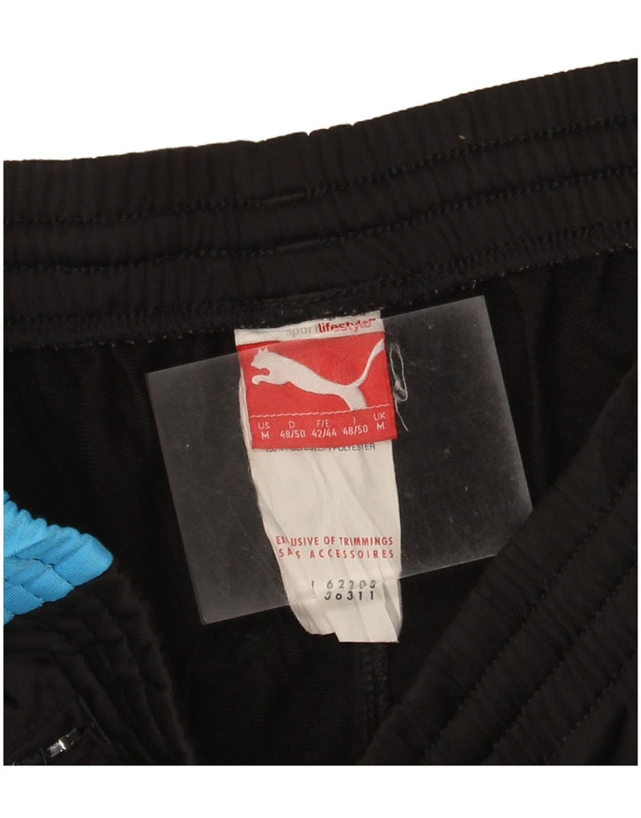 Puma Mens Tracksuit Trousers Medium  Black Colourblock Polyester