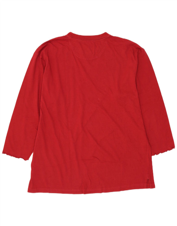Woolrich Mens Top 3/4 Sleeve Large Red Cotton