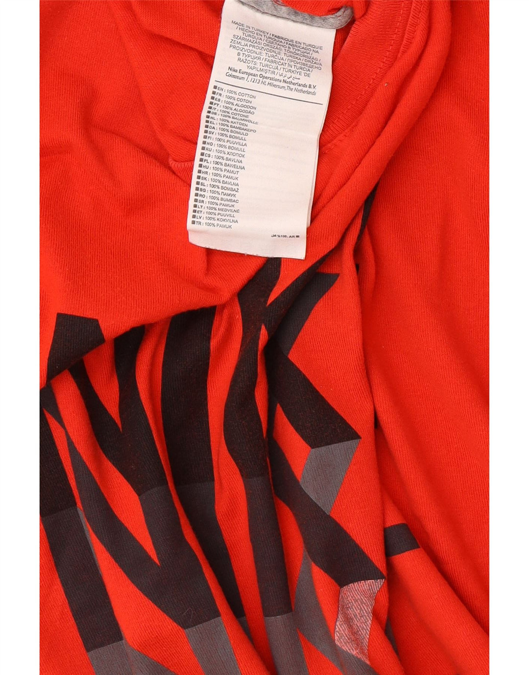 NIKE Mens Graphic T-Shirt Top Large Red Cotton