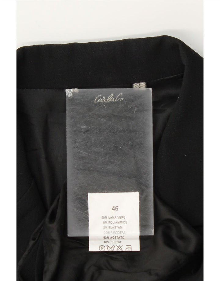 Vintage Womens Longline 1 Button Blazer Jacket IT 46 Large Black