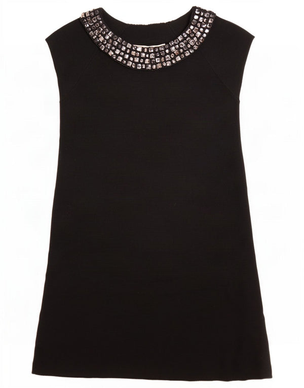 Zara Womens Shift Dress UK 8 Small Black Acrylic