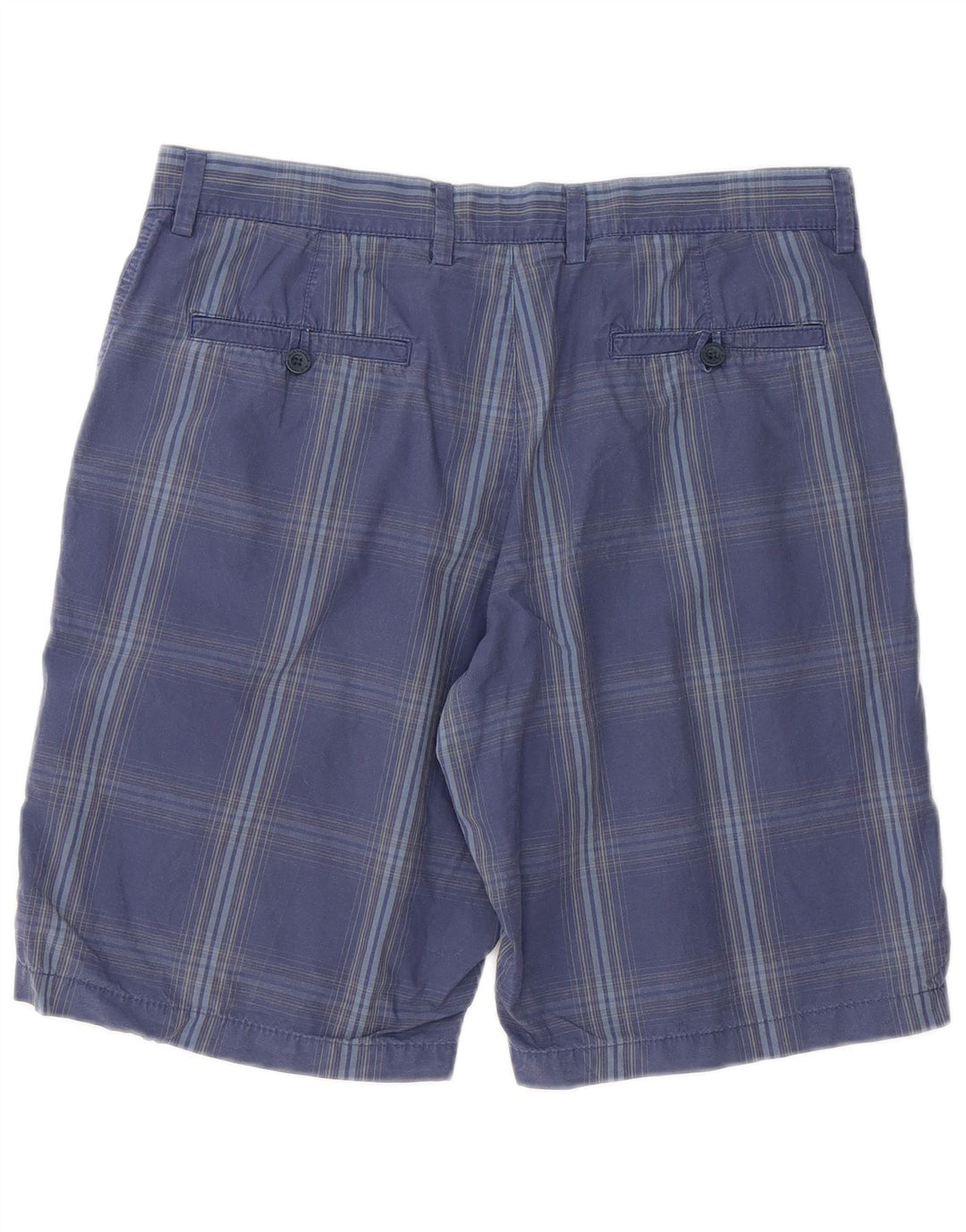 Marks & Spencer Mens Blue Harbour Chino Shorts W34 Large Navy Blue Check