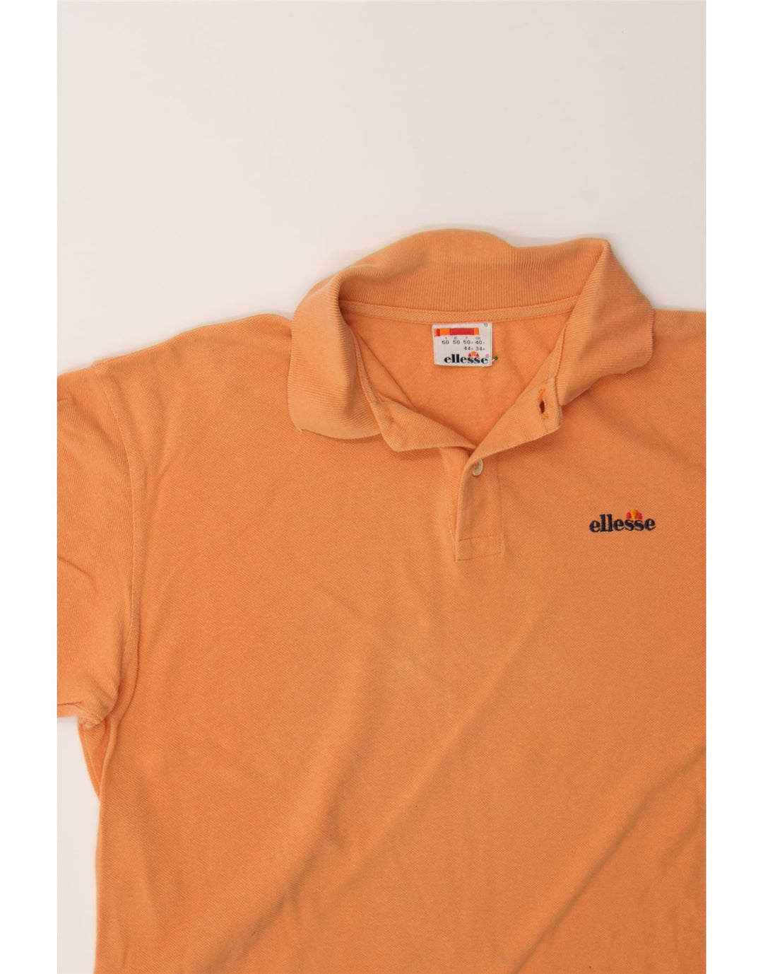 ELLESSE Mens Polo Shirt UK 40 Medium Orange Cotton Vintage Ellesse and Second-Hand Ellesse from Messina Hembry 