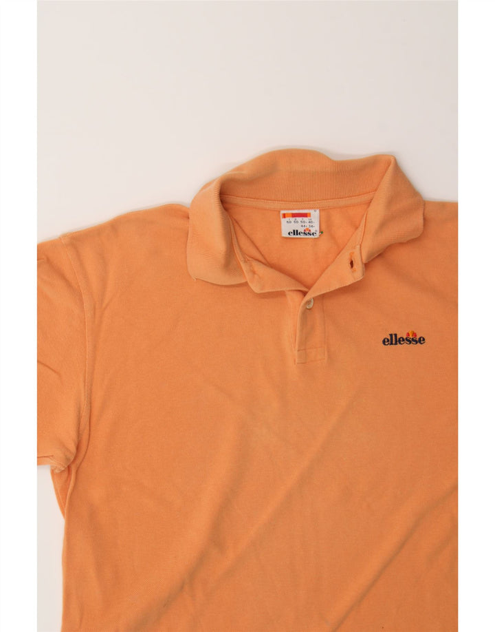 ELLESSE Mens Polo Shirt UK 40 Medium Orange Cotton Vintage Ellesse and Second-Hand Ellesse from Messina Hembry 