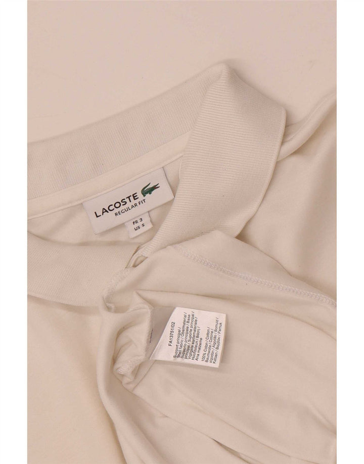 Lacoste Mens Regular Fit Polo Shirt Size 3 Small White Cotton