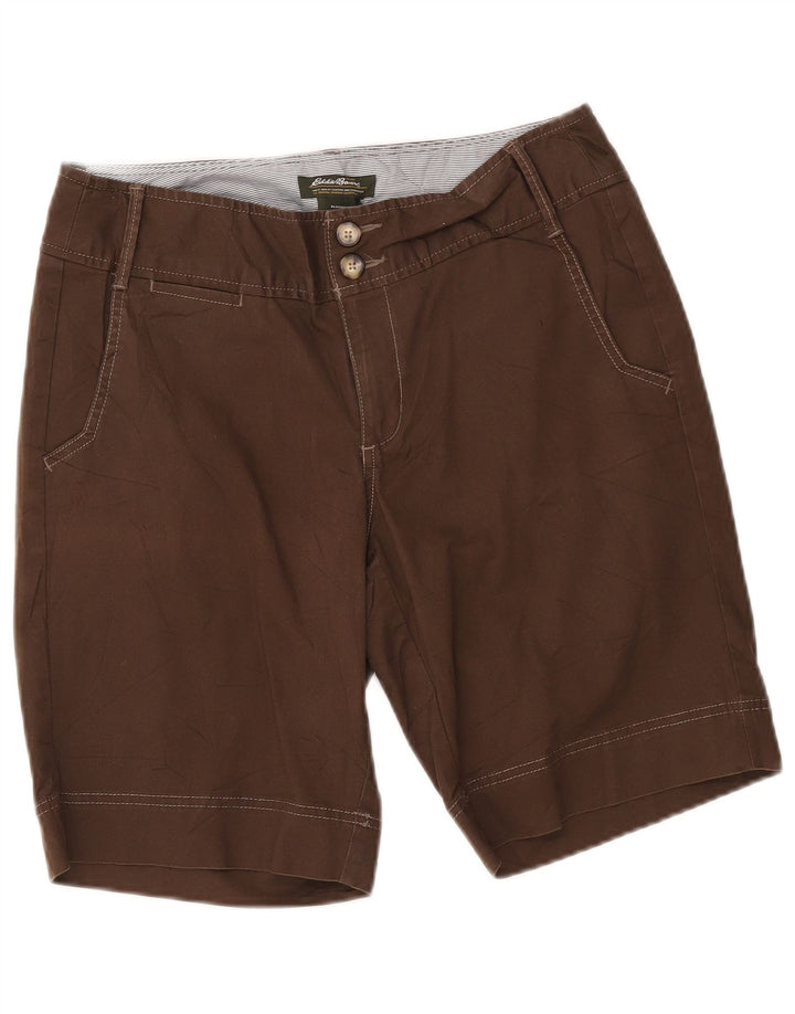 Eddie Bauer Womens Blakely Fit Bermuda Shorts US 8 Medium W30  Brown Cotton