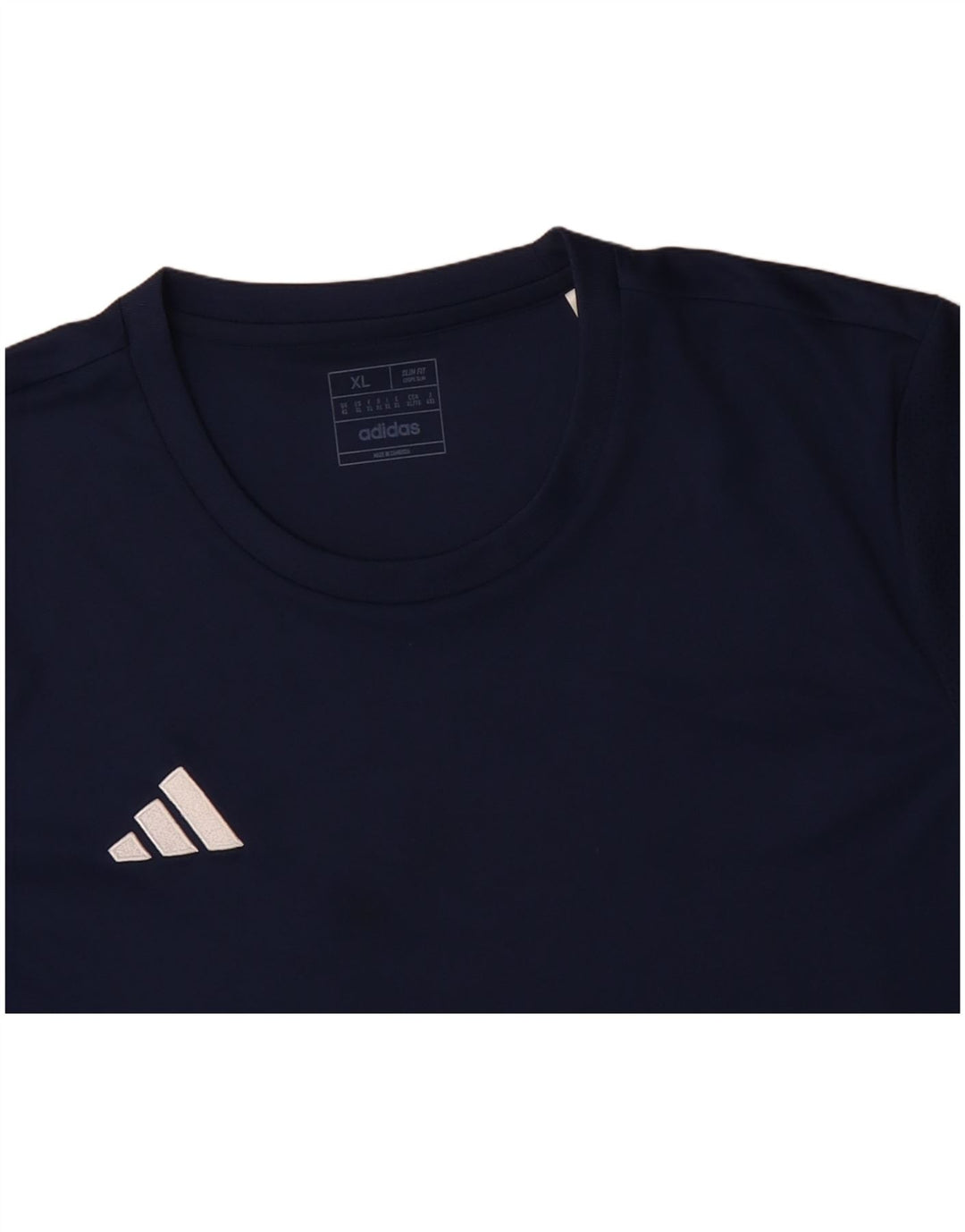 ADIDAS Mens Aeroready Slim Fit T-Shirt Top XL Navy Blue Polyester