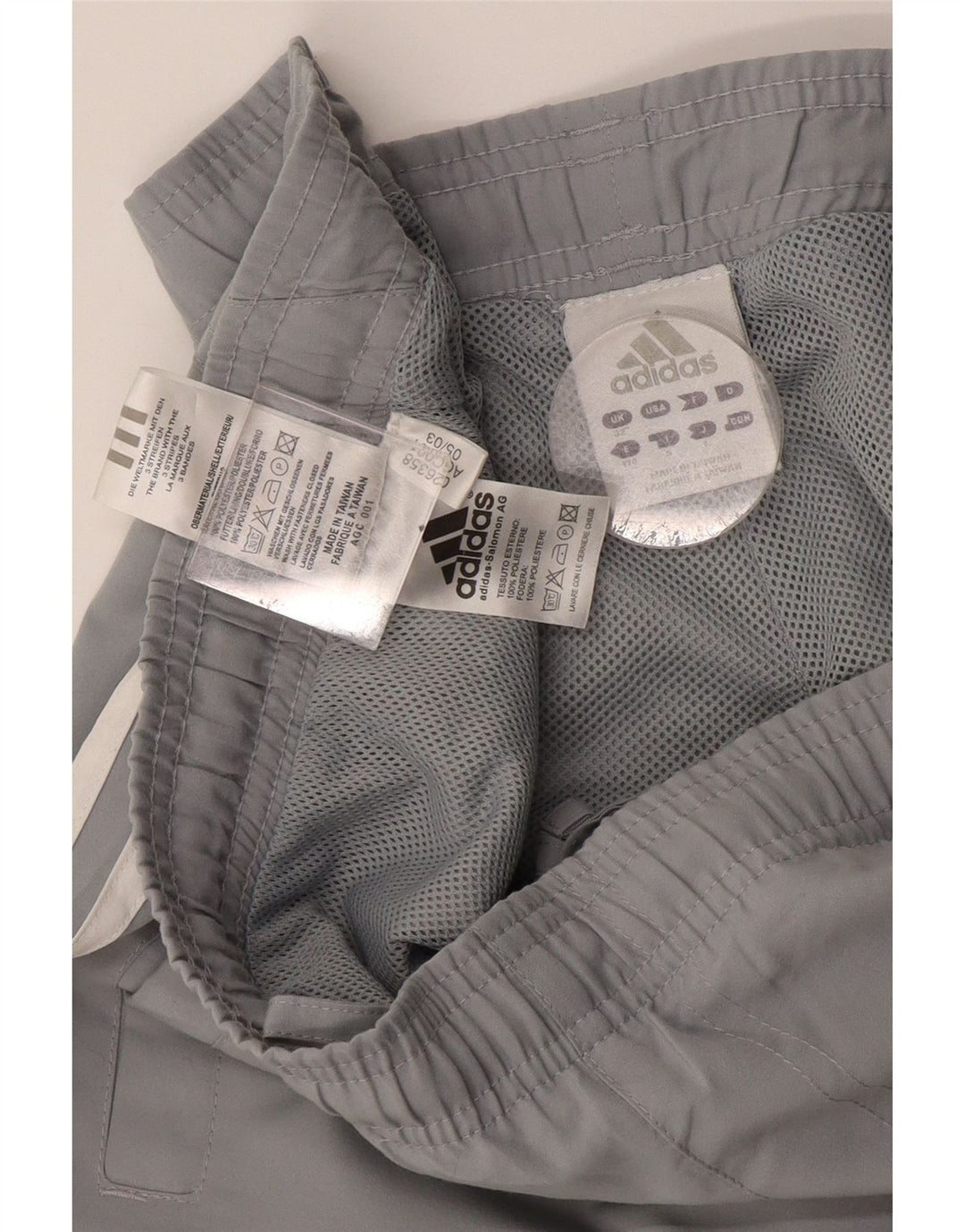 Adidas Mens Tracksuit Trousers Medium  Grey Polyester