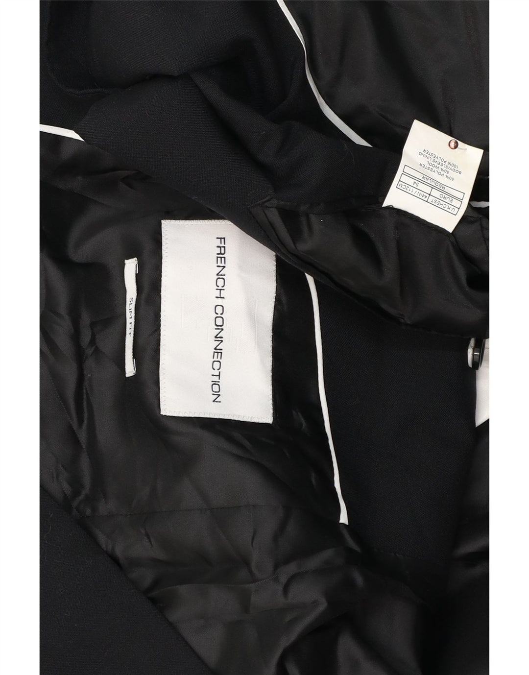 French Connection Mens 2 Button Slim Fit Blazer Jacket UK 44 2XL Navy Blue