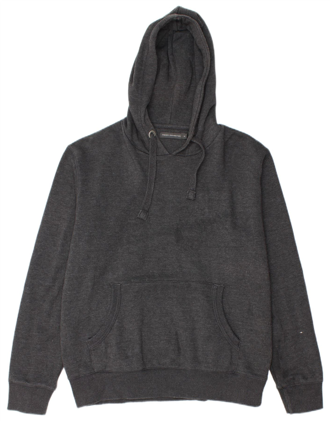 French Connection Mens Hoodie Jumper Medium Grey Cotton