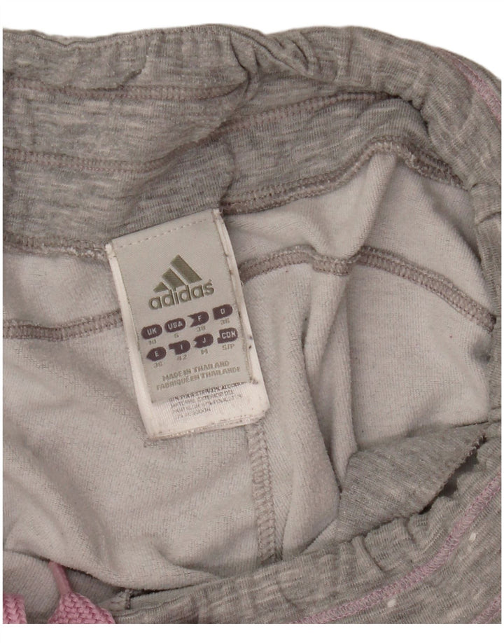 Adidas Womens Tracksuit Trousers Joggers UK 10 Small Grey Polyester