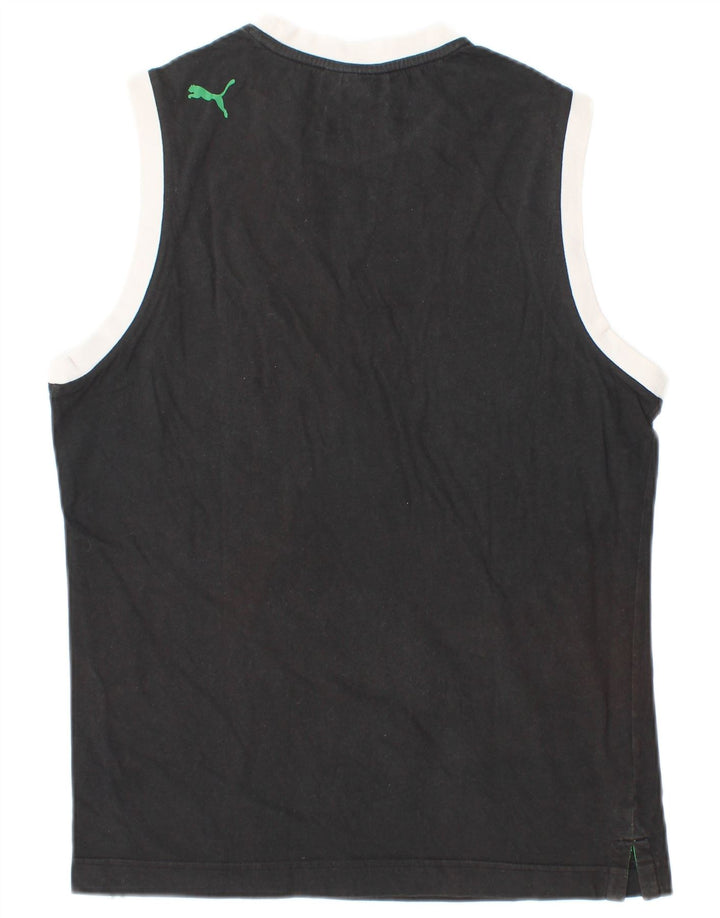 PUMA Mens Graphic Vest Top Medium Black