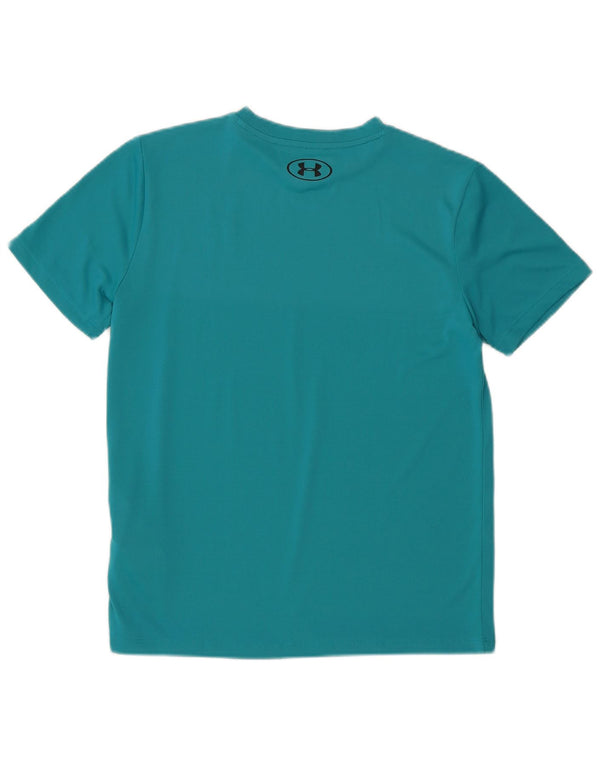 Under Armour Boys Graphic T-Shirt Top 11-12 Years Large Turquoise Polyester