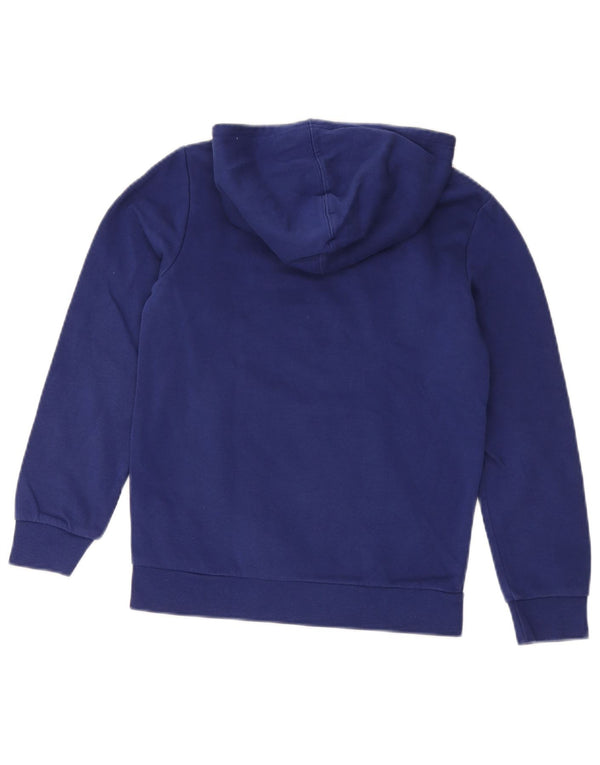Champion Boys Graphic Hoodie Jumper 11-12 Years Large Navy Blue Cotton