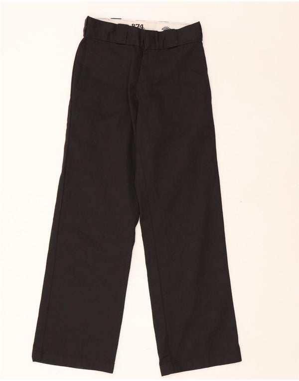 DICKIES Womens 874 Original Fit Straight Chino Trousers W24 L28 Black