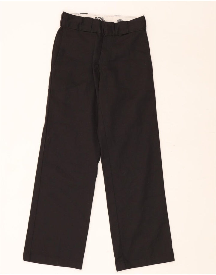 DICKIES Womens 874 Original Fit Straight Chino Trousers W24 L28 Black