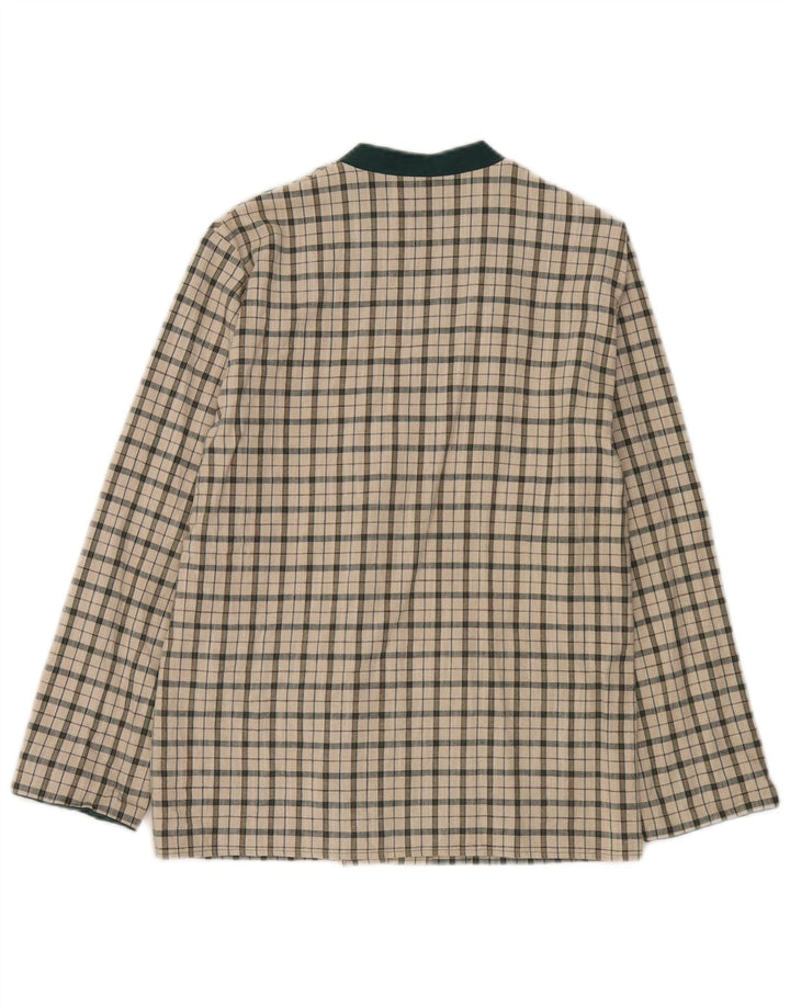 Vintage Womens Double Breasted Blazer Jacket EU 38 Medium Off White Check