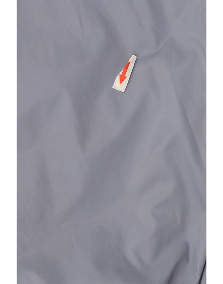 ADIDAS Womens Hooded Oversized Raincoat UK 12 Medium Blue Polyamide