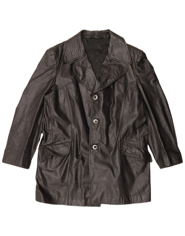 Vintage Mens Leather Jacket UK 42 XL Black