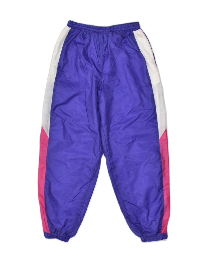 VINTAGE Mens Tracksuit Trousers Medium Purple Nylon