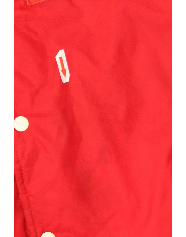 Vintage Mens Graphic Varsity Jacket UK 38 Medium Red Polyamide