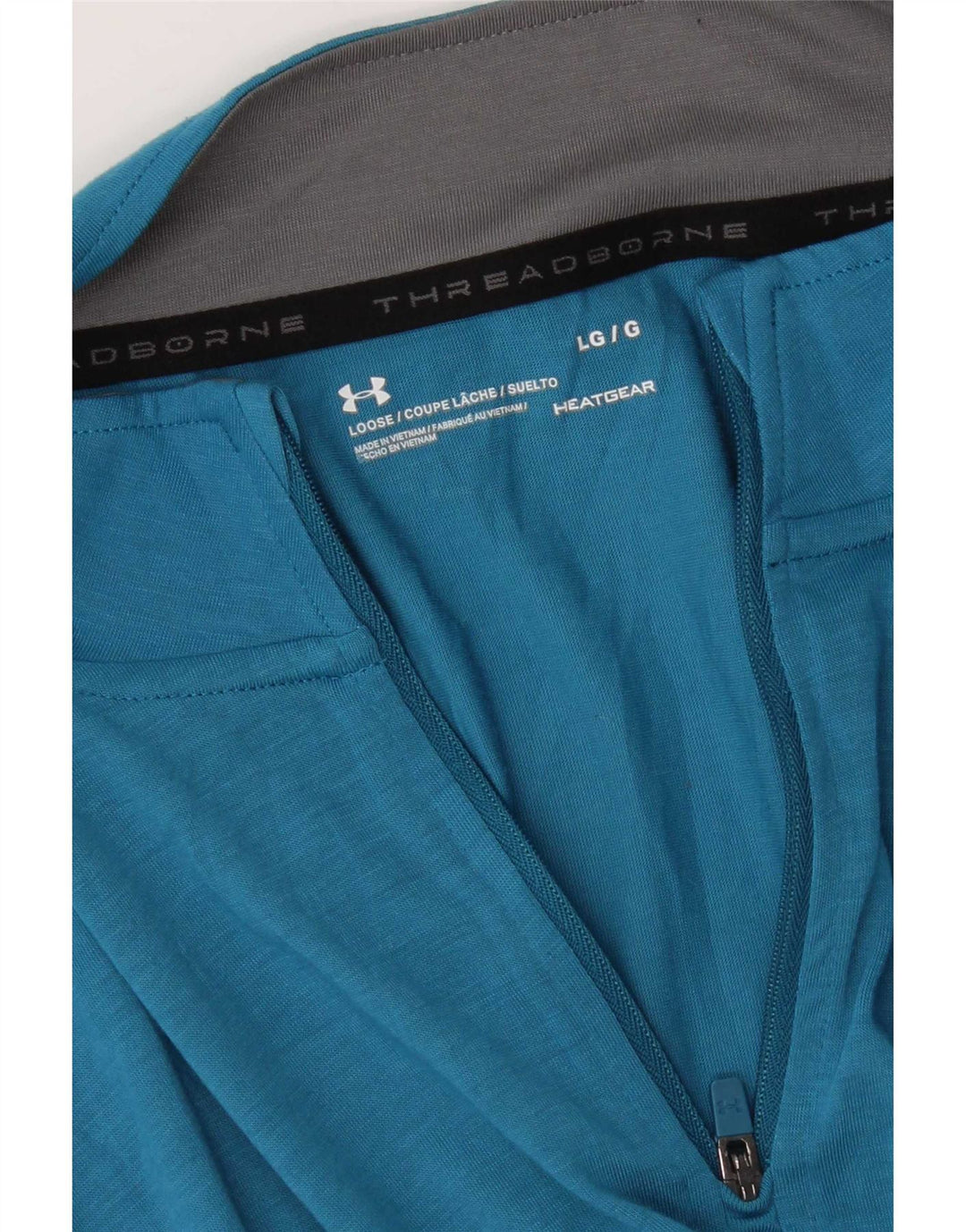 Under Armour Mens Heat Gear Zip Neck Pullover Tracksuit Top Large Blue