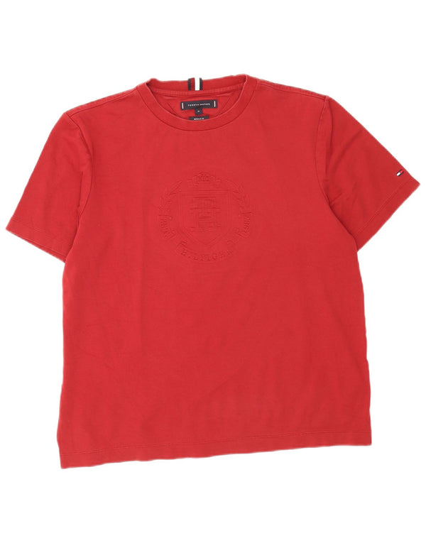 Tommy Hilfiger Mens Regular Fit Graphic T-Shirt Top Medium Red Cotton