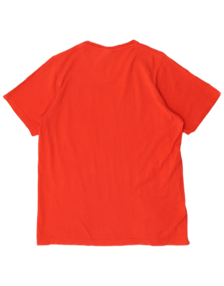 Adidas Mens Graphic T-Shirt Top Medium Red Cotton