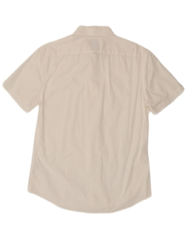 Calvin Klein Mens Short Sleeve Shirt Medium White Cotton