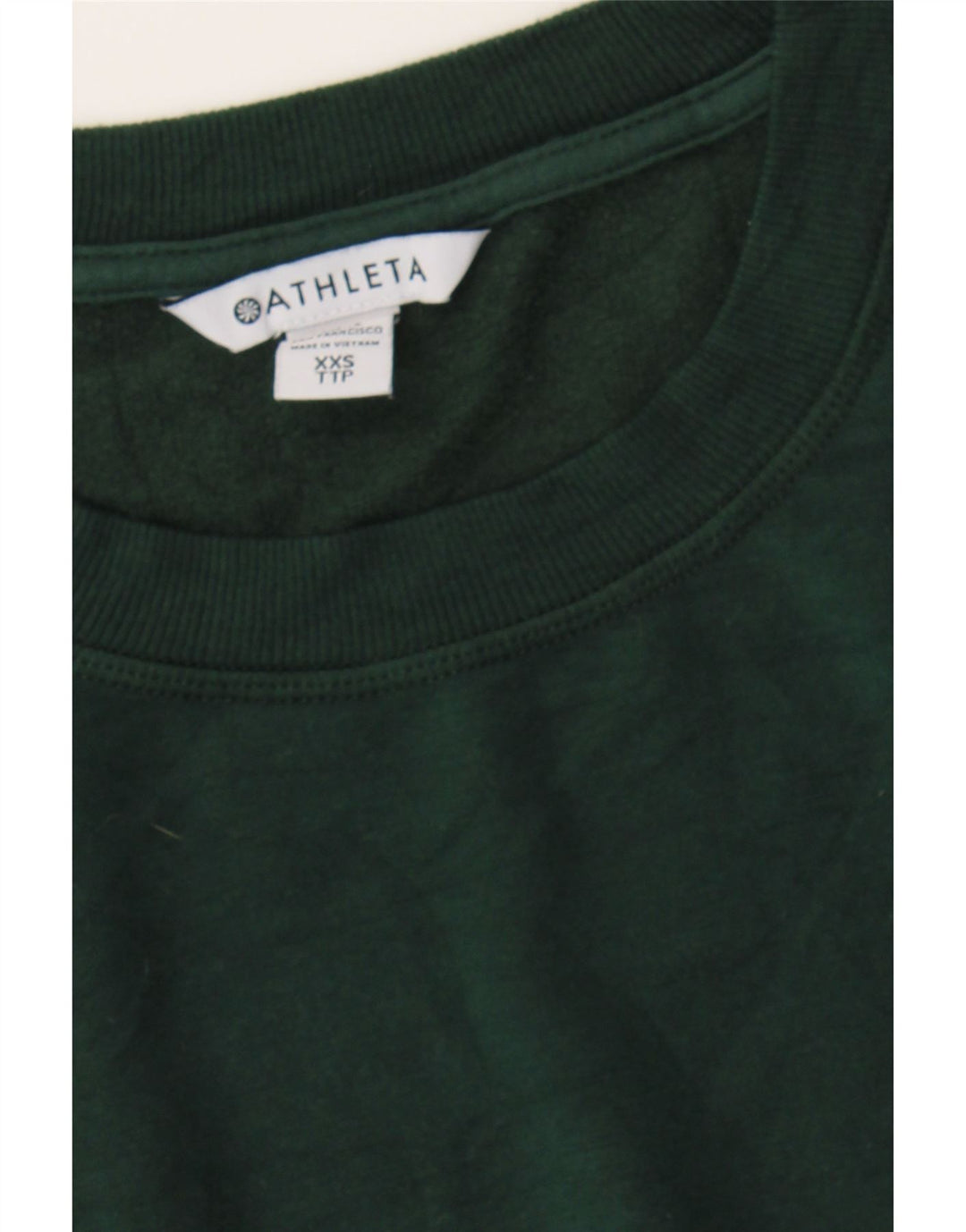 ATHLETA Womens Oversized Sweatshirt Jumper UK 2 2XS Green Modal Vintage Athleta and Second-Hand Athleta from Messina Hembry 