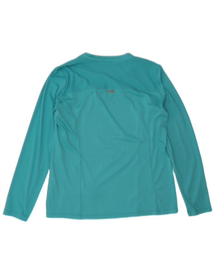 Columbia Womens Top Long Sleeve UK 18 XL Turquoise Polyester